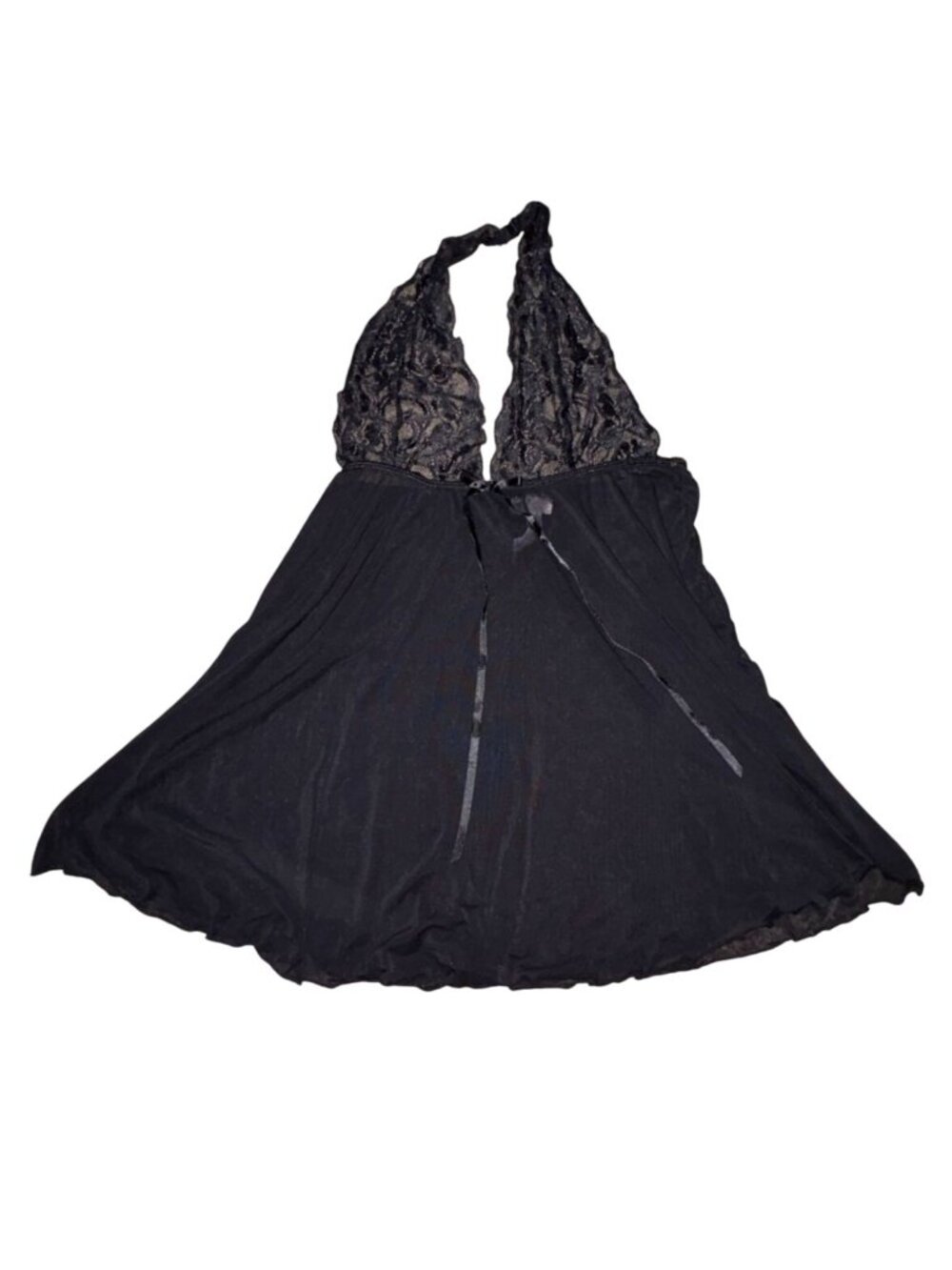 Kissable By Coquette Womens Lingerie Babydoll Top-Black-Size OS-GUC